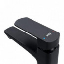 Monomando de Lavabo FONTASTOCK Negro Mate con Latiguillos Incluidos