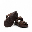 FLUCHOS Sandalias Azores Marrones F2197-GAUCHO Marron Negro