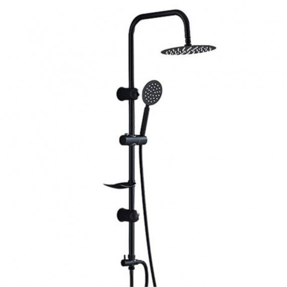 Columna de Ducha Vertical FONTASTOCK Negra sin Grifo