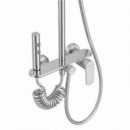 Conjunto de Ducha con Barra y Monomando Cromado FONTASTOCK