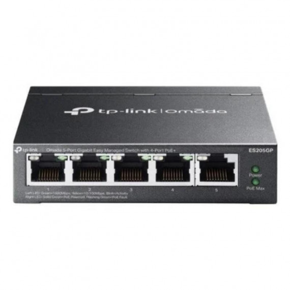 Switch TP-LINK Omada ES205G Gigabit Gestionado con 5 Puertos (4 Poe+)