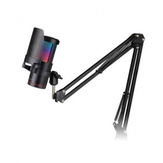 Micrófono MARS GAMING Mmicsc Negro con Brazo Regulable E Iluminación Rgb