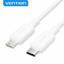 Cable Usb-c a Lightning VENTION de 1 Metro, 3A, Blanco