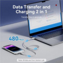 Cable Usb-c a Lightning VENTION de 1 Metro, 3A, Blanco