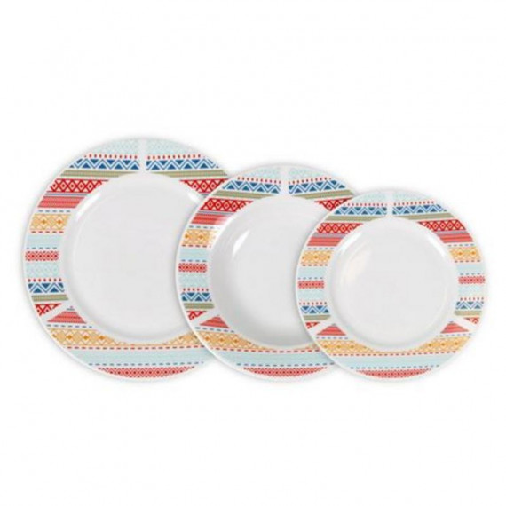 Vajilla de 18 Piezas Redonda Palma LA MEDITERRANEA