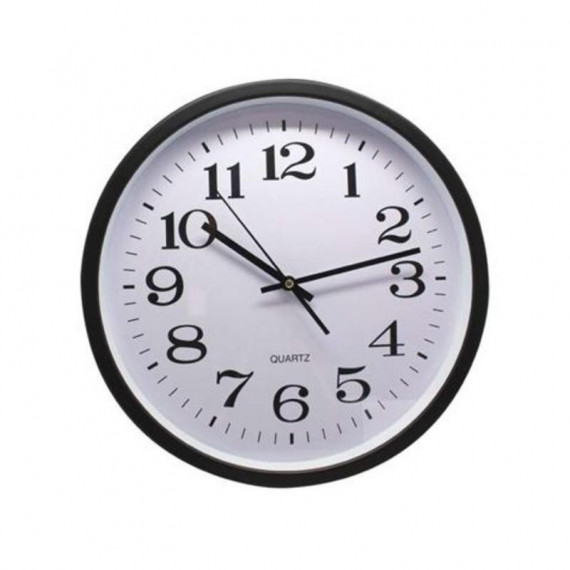 Reloj de Pared de Oficina BISMARK 35CM Aluminio Negro
