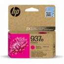 Tinta HP 937E Magenta Original (1650 Páginas) para Officejet Pro 9110B, 9120, 9130 y 9700 Series (4S6W7NE)