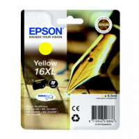 Tinta EPSON Amarilla Workforce WF-2010W / 2510WF / 2520NF / 2530WF / 2540WF, Alta Capacidad (450 Págs.) (T163440)