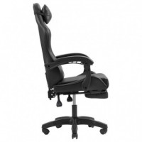 Silla Gaming MARS GAMING Mgc-x Ergonómica Reposapiés Cuero Pu Negro