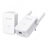 Powerline MERCUSYS AV1000 Wifi 4 Ethernet Gbe 2 Antenas Externas Kit 2 Blanco (MP510 Kit)