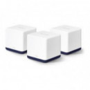 Sistema Mesh MERCUSYS AC1900 Wifi 5 Pack 3 Blanco (halo H50G)