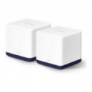 Sistema Wifi Mesh MERCUSYS AC1900 Dual Pack 2 Blanco (halo H50G)