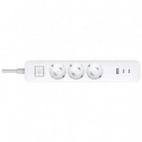 Regleta XIAOMI Power Strip 3 Tomas Schuko Usb/usb-c con Protección 20W 1,4M Blanca (XMCXB01EU)
