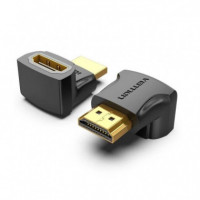 Adaptador Conversor VENTION HDMI 4K Macho a Hembra 270º Negro AINB0