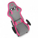 Silla Gaming DRIFT DR90 Pro Ergonómica Gris/rosa