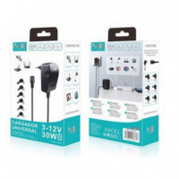Cargador Universal Gen-x M2 3-12V 30W con 6 Conectores Intercambiables