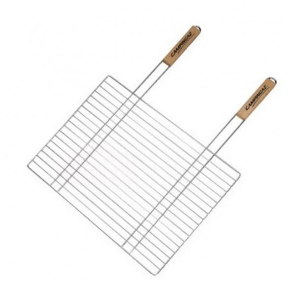 Parrilla Rectangular Doble CAMPINGAZ con Mango de Madera, 67X40 Cm
