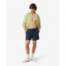 Pantalón corto de baño con estampado de cocodrilos de Lacoste