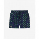 Pantalón corto de baño con estampado de cocodrilos de Lacoste
