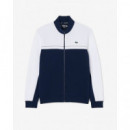 Sudadera deportiva LACOSTE con cremallera y bloques de color