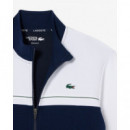 Sudadera deportiva LACOSTE con cremallera y bloques de color