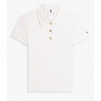 TOMMY HILFIGER - Gold Button Slim Ss Polo - Ybl - F|WW0WW49252/YBL