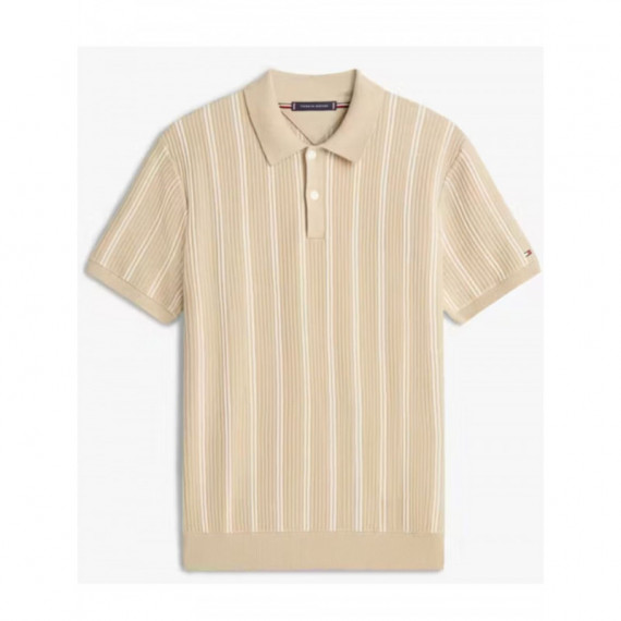 TOMMY HILFIGER - Knitted Vertical Stripe Ss Polo - Rbt - F|MW0MW41949/RBT