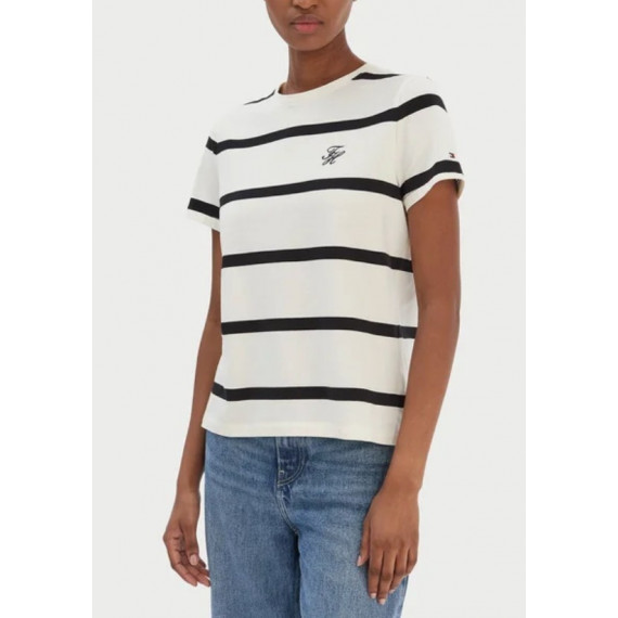 TOMMY HILFIGER - TH SCRIPT REG C-NK SS TEE - 0AB - F|WW0WW47809/0AB