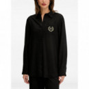 KARL LAGERFELD - hotel karl crest ls shirt - 999 - B1W46032/999