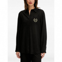 KARL LAGERFELD - Hotel Karl Crest Ls Shirt - 999 - B1W46032/999
