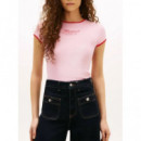 TOMMY HILFIGER - Tilt Graphic Slim C-nk Ss Tee - Tpg - F|WW0WW49245/TPG