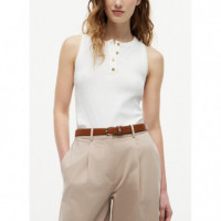 TOMMY HILFIGER - Gold Button Henley Top - Ybl - F|WW0WW49251/YBL