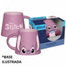 Taza con Base Ilustrada Angel Stitch 350ML  PYRAMID