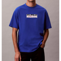 Camiseta CALVIN KLEIN Logo Bordado Azul