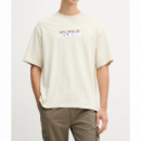 Camiseta CALVIN KLEIN Logo Bordado Crema