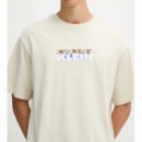 Camiseta CALVIN KLEIN Logo Bordado Crema
