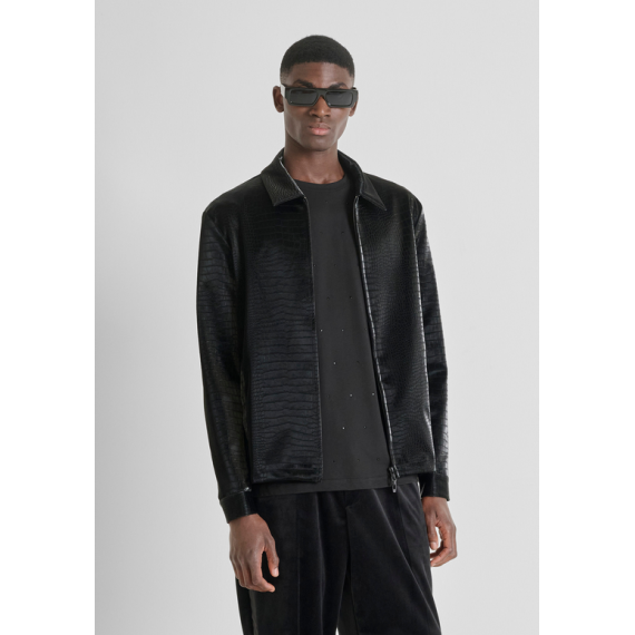 Chaqueta ANTONY MORATO Negra Estampado Cocodrilo Pb