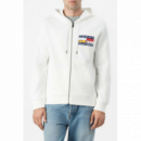 Sudadera TOMMY HILFIGER Cremallera Blanca