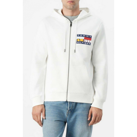 Sudadera TOMMY HILFIGER Cremallera Blanca