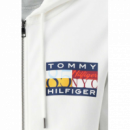 Sudadera TOMMY HILFIGER Cremallera Blanca
