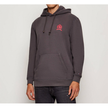 SudaderaTommy Jeans Heritage Crest Gris oscuro PB