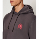 Sudaderatommy Jeans Heritage Crest Gris Oscuro Pb  TOMMY JEANS