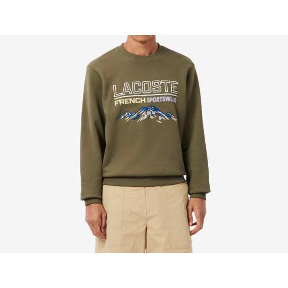 Sudadera LACOSTE Verde Logo Bordado Pb