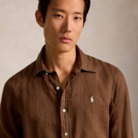 Cubdppcs-long Sleeve-sport Shirt Brown  RALPH LAUREN