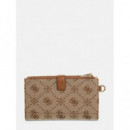 Melinda Logo Slg Dbl Latte Logo  GUESS