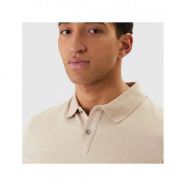 Ss Jacquard Allover Sand Ao Logo Diamond  GUESS