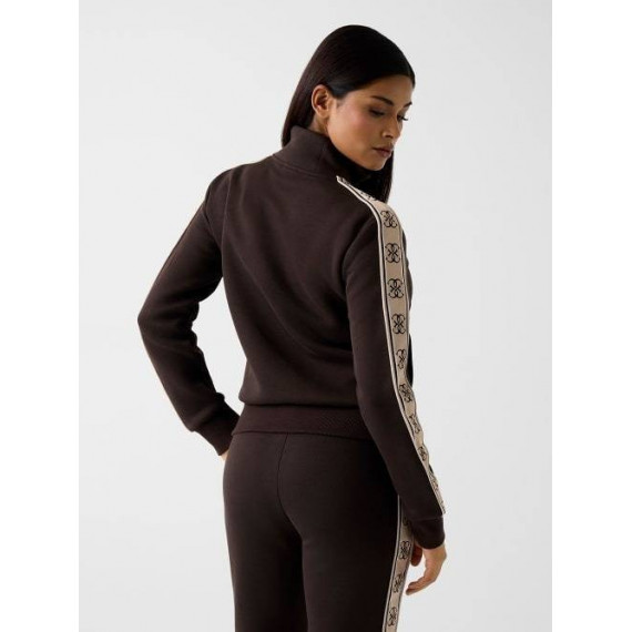 Britney Full Zip Swe Coffee Roast  GUESS