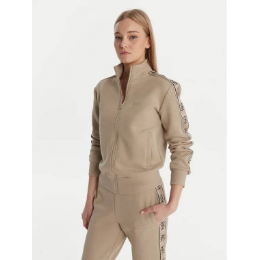 Britney Full Zip Swe Pasadena Stone  GUESS