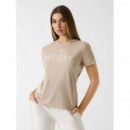 ARABELLA CN SS T-SHI SAND TAN