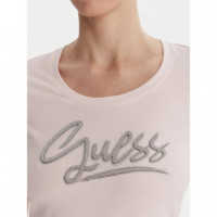 Ss Cn GUESS Script T Delicate Pink